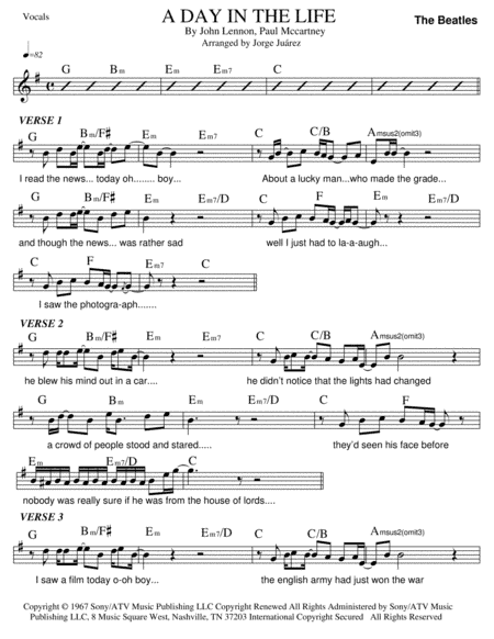 A Day In The Life (arr. Jorge Juárez)