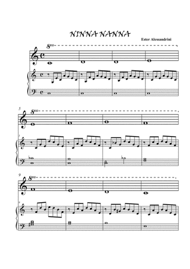 Ninna Nanna. Piano 3 hands (arr. Ester Alessandrini)