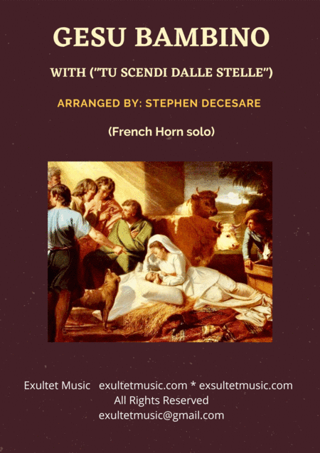 Gesu Bambino (with "Tu Scendi Dalle Stelle") (French Horn solo and Piano) (arr. Stephen DeCesare)
