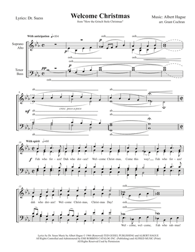 Welcome Christmas (arr. Grant Cochran)