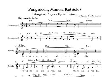 Panginoon, Maawa Ka (Kyrie Eleison) Solo ver. by Jose Deanon