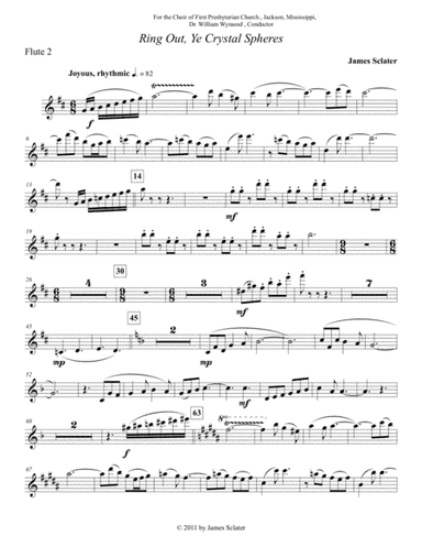 Ring Out, Ye Crystal Spheres - orchestral score and parts