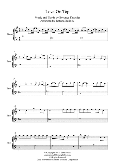 Love On Top (arr. Roxana Belibou)
