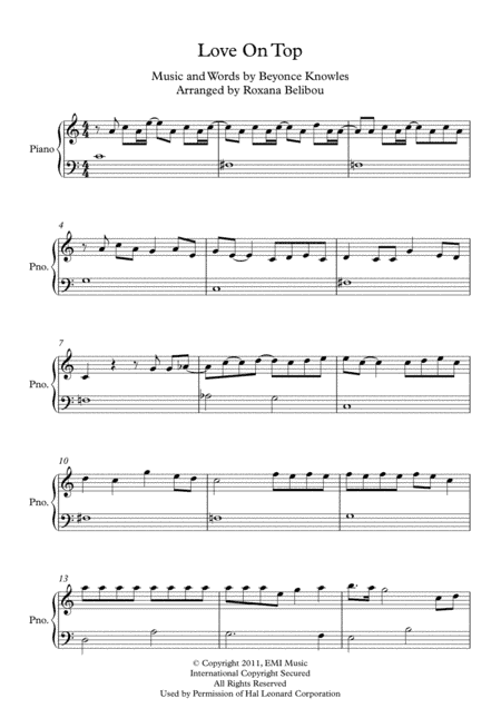 Love On Top (arr. Roxana Belibou)