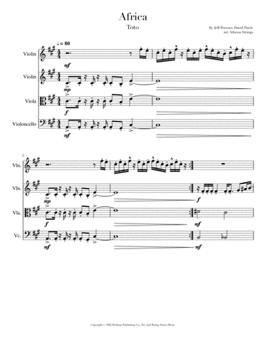 Africa (arr. Athena Strings)