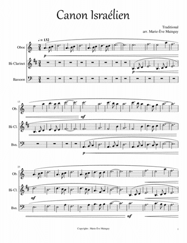 Canon Israélien (arr. Marie-Ève Mainguy)