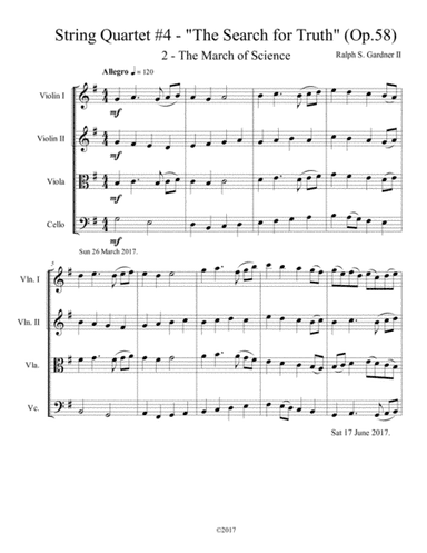 String Quartet #4 "The Search for Truth" - 2 - The March of Science