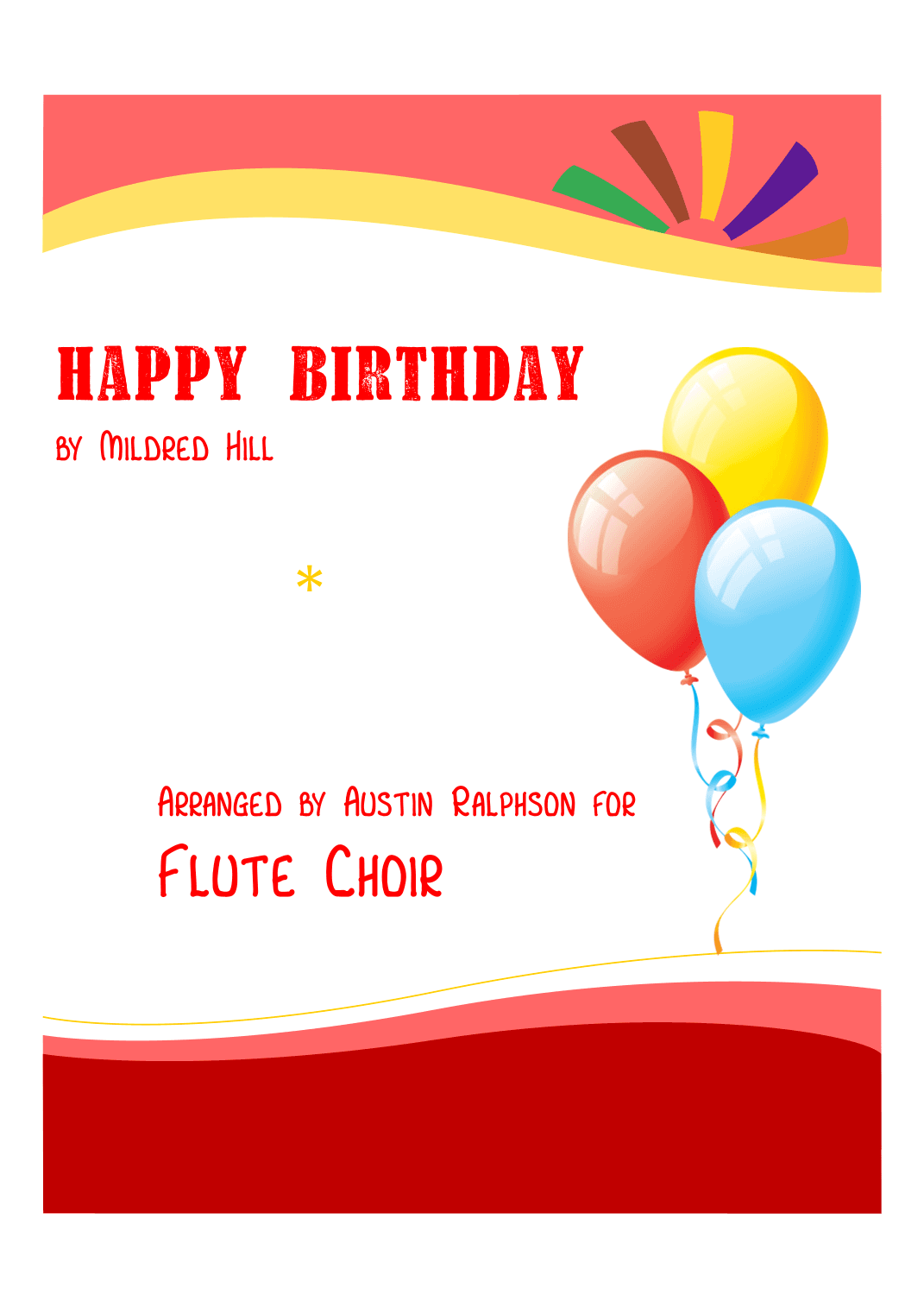 Happy Birthday - flute choir / flute ensemble (arr. Austin Ralphson)