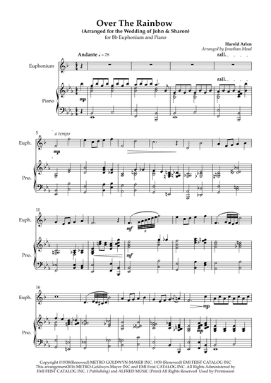 Over The Rainbow (arr. Jonathan Mead)