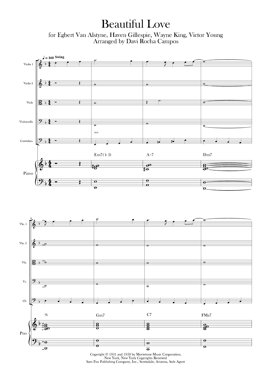 Beautiful Love (arr. Davi Rocha Campos)