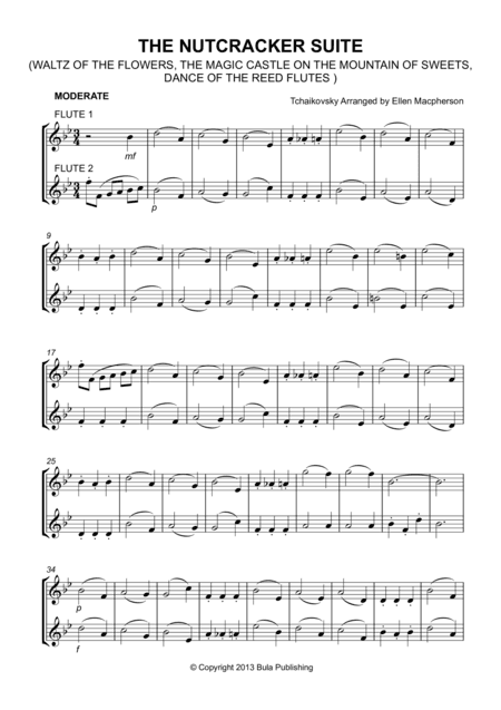 THE NUTCRACKER SUITE - FLUTE DUET - (Waltz of the Flowers, The Magic Castle on the Mountain of Sweet (arr. Ellen Macpherson)