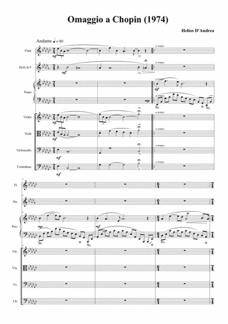 Tribute to Chopin (Omaggio a Chopin) for piano and orchestra