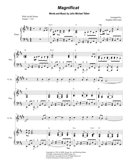 Magnificat (arr. Stephen DeCesare)