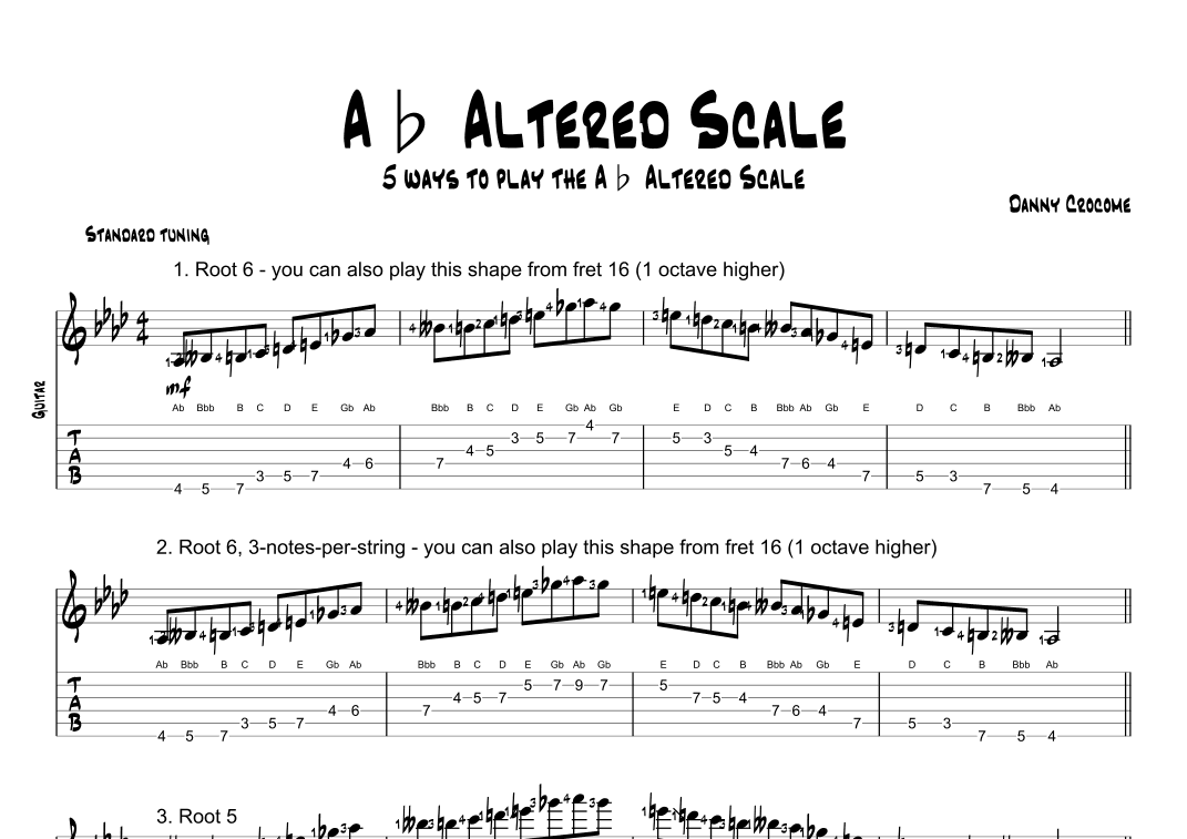 Ab Altered Scale (5 Ways to Play)