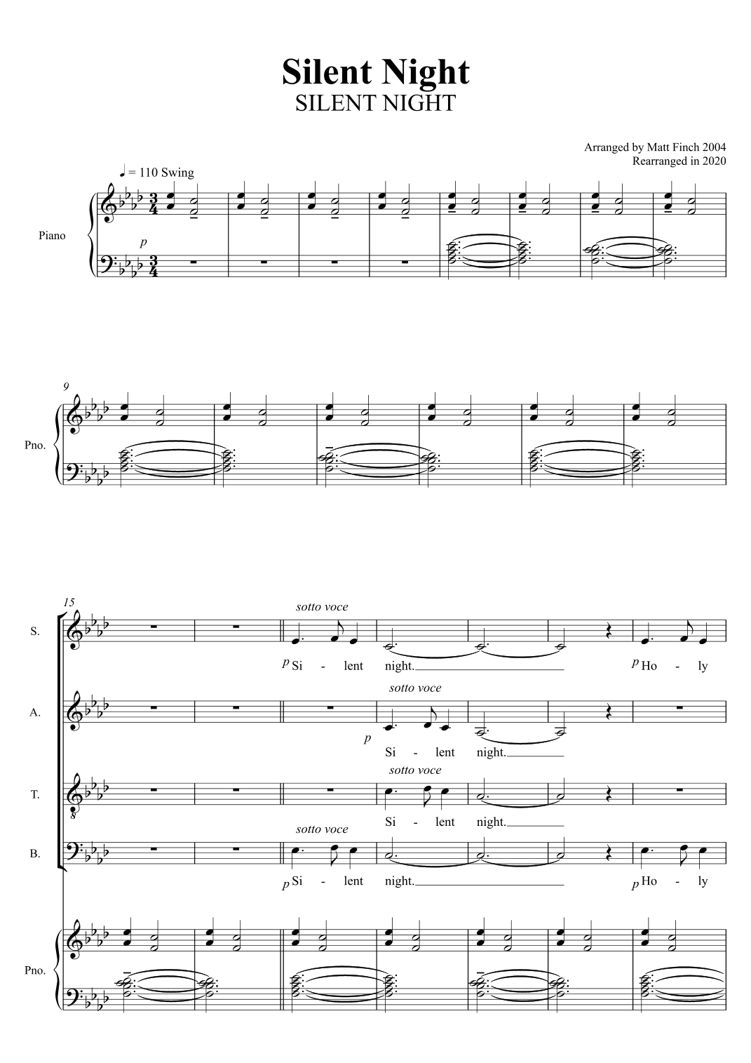 Silent Night (arr. Finch Music)