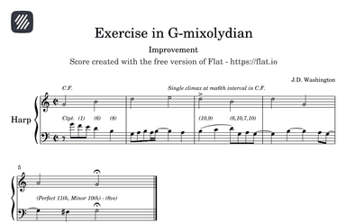 Excercise in G-mixolydian-Improvement
