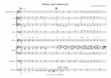 Come on, just play along - Popballad with easy part for kids - Komm spiel einfach mit! - mit sehr ei