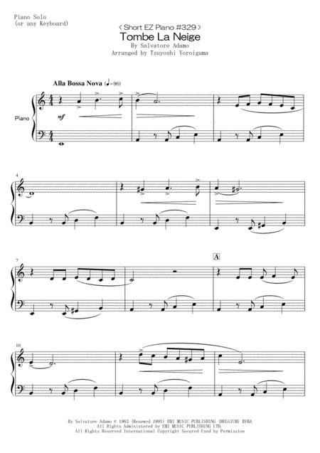 Tombe La Neige (arr. Tsuyoshi Yoroiguma)