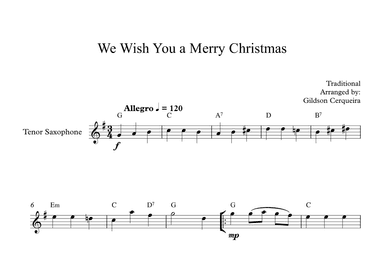 We Wish You a Merry Christmas (arr. Gildson Cerqueira)