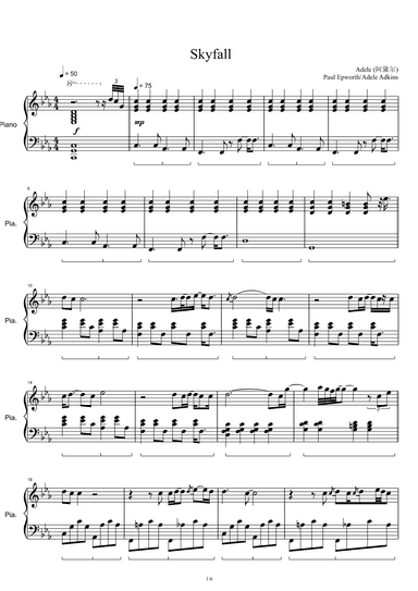 Skyfall (arr. Adele Adkins)