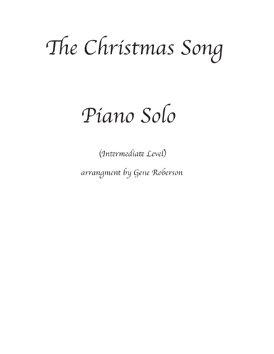 The Christmas Song (Chestnuts Roasting On An Open Fire) (arr. Gene Roberson)