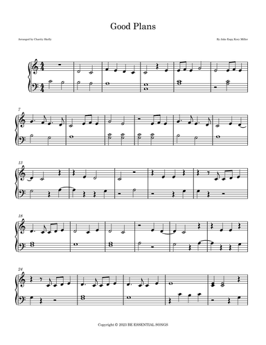 Good Plans (arr. Charity Skelly)