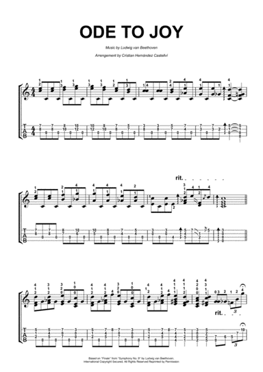 "Ode to Joy" for Ukulele (arr. Cristian Hernandez Castellvi)