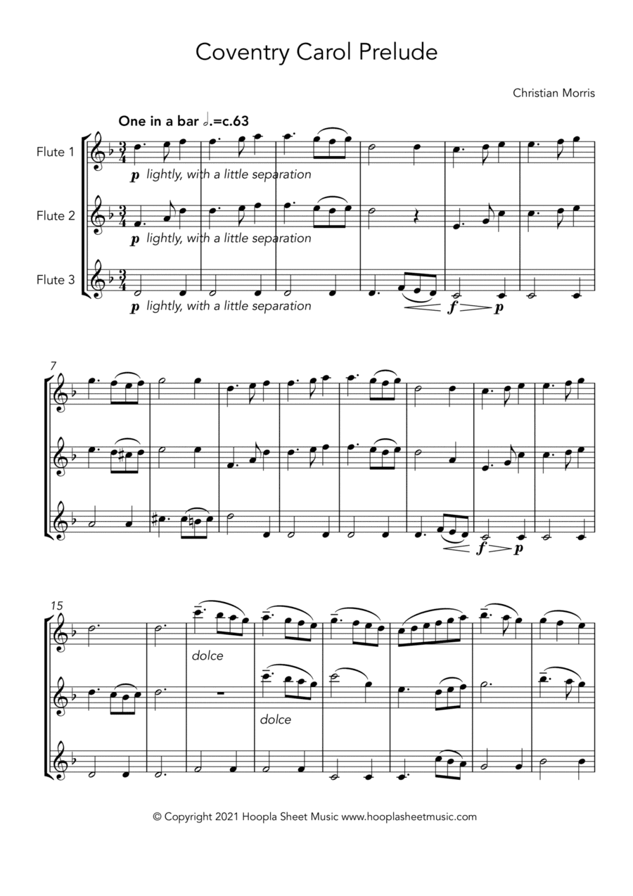 Coventry Carol Prelude (arr. Hoopla Sheet Music)