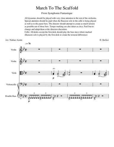 Berlioz Symphonie Fantastique: Marche au supplice for Chamber Orchestra (arr. Nathan Austin)
