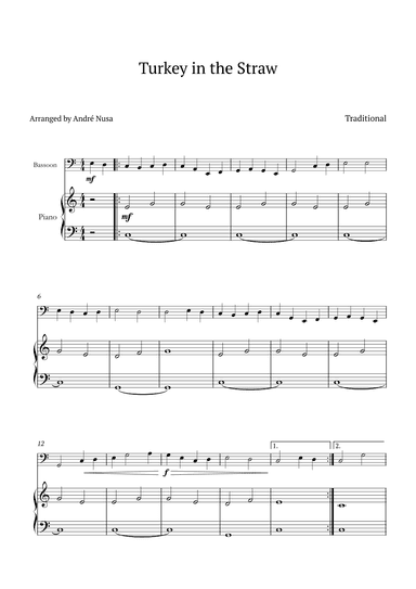 Turkey in the Straw (arr. André Nusa)