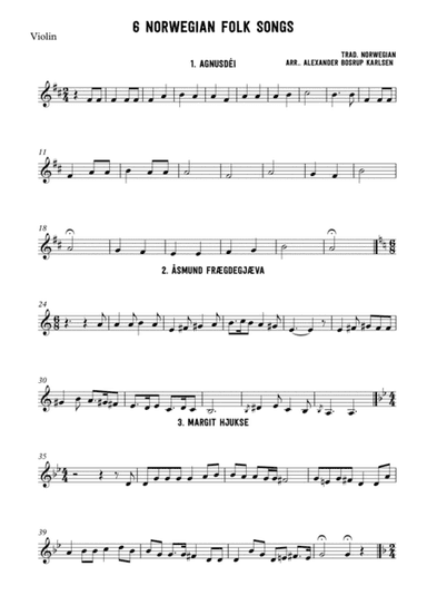 Six norwegian folk songs (arr. Alexander Bosrup Karlsen)