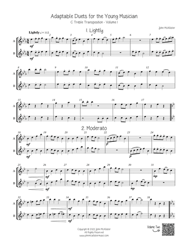 Ten Adaptable Duets for Young Band Musicians - Volume One - ALL Transpositions