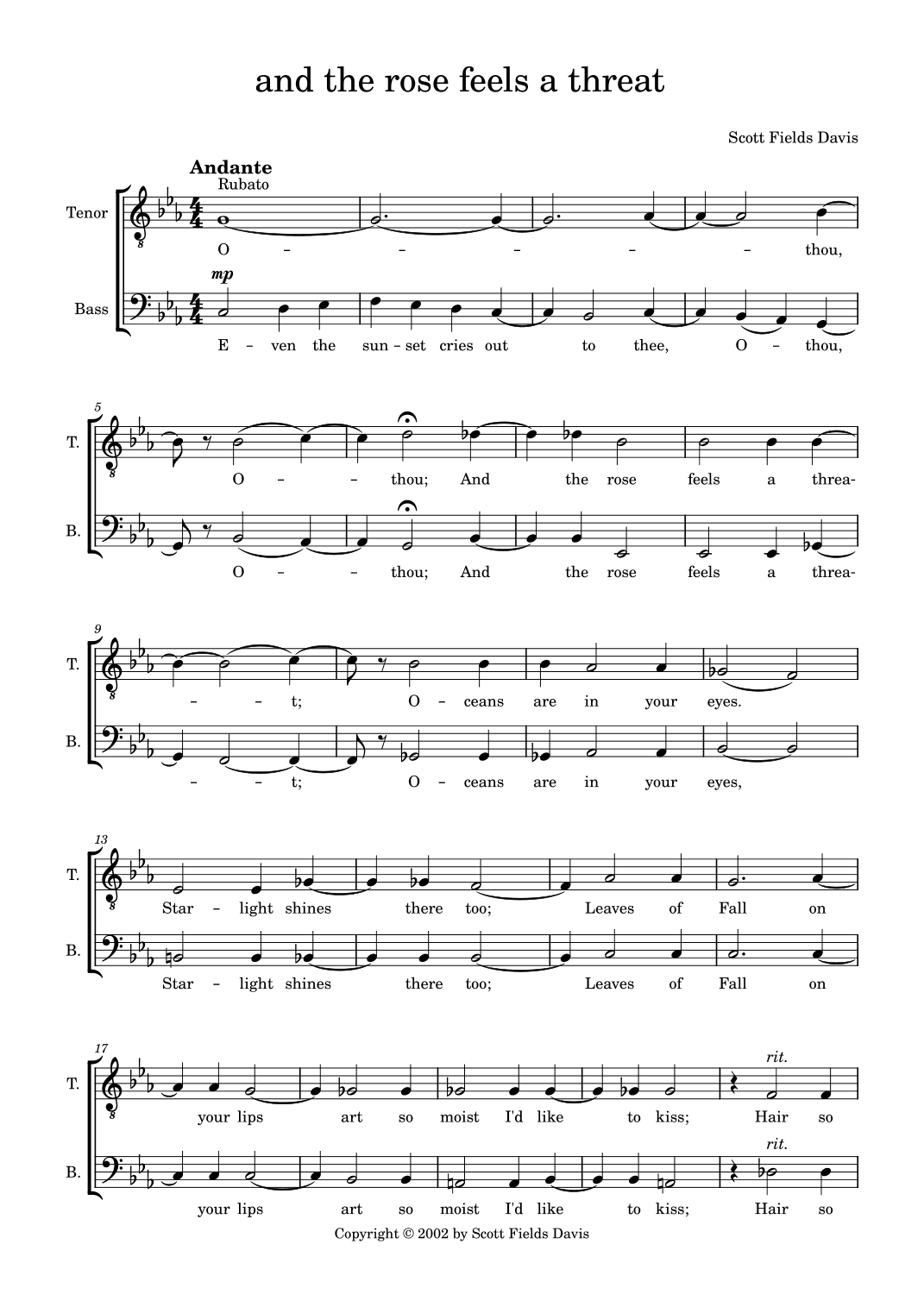 and the rose feels a threat