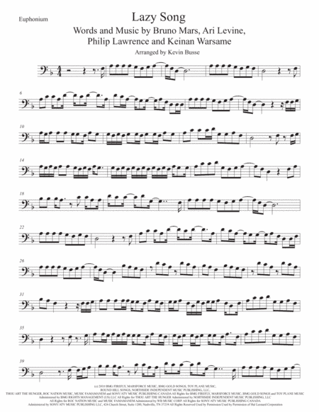 The Lazy Song (arr. Kevin Busse)