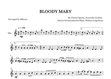 Bloody Mary (arr. Milanov)