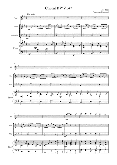 Jesu, Joy of Man's Desiring (arr. Alessandro Giannotti)