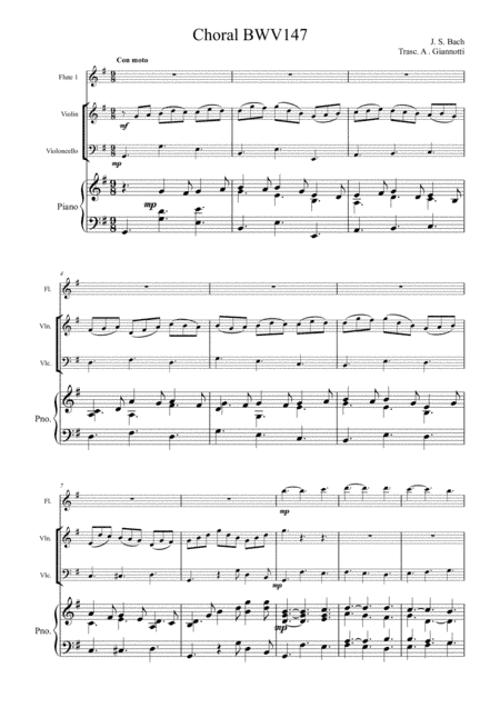 Jesu, Joy of Man's Desiring (arr. Alessandro Giannotti)