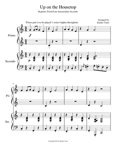 Up on the Housetop (arr. Emilee Yates)