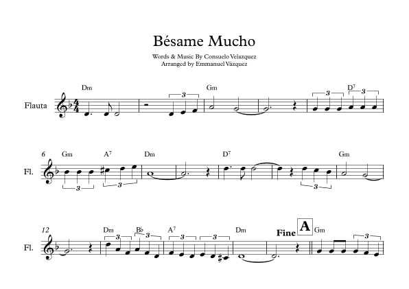 Bésame Mucho (arr. Emmanuel Vázquez)