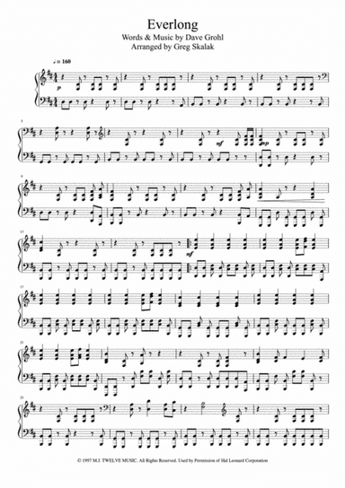 Everlong (arr. Greg Skalak)