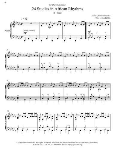 Twenty-Four Studies in African Rhythms, No. 2