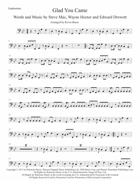 Glad You Came (arr. Kevin Busse)