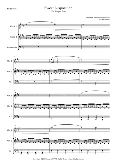 Sweet Disposition (arr. Fabio Britto)
