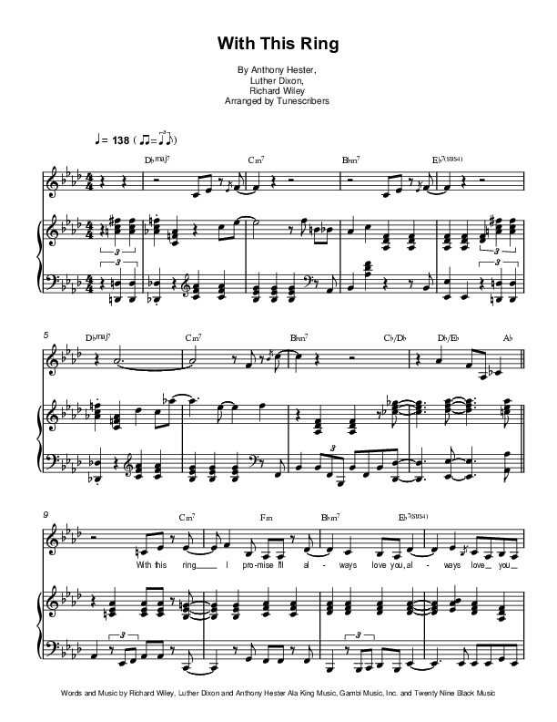 With This Ring (arr. Tunescribers)