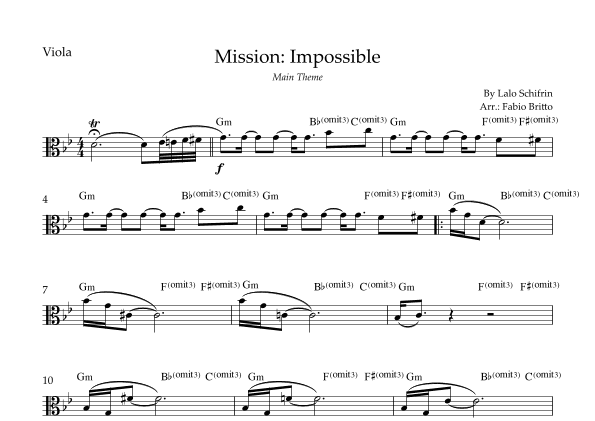 Mission: Impossible Theme (arr. Fabio Britto)