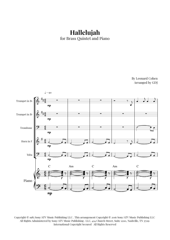Hallelujah (arr. GDJ)