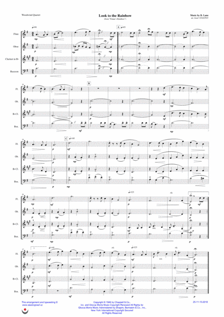 Look To The Rainbow (arr. Josef Štastný)