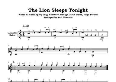 The Lion Sleeps Tonight (arr. Yuri Noronha)