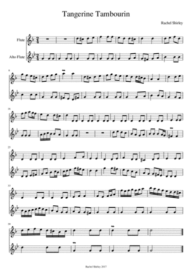 Tangerine Tambourin (flute and alto flute)