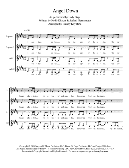 Angel Down (work Tape) (arr. BK Riha / Brandy Kay Riha)